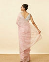 Fairy Tale Pink Saree with Floral Patterns image number 2